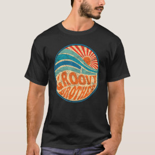 Groovy Brother 70s Aesthetic 1970's Retro Brother T-Shirt