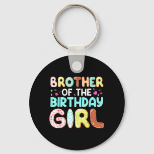 Groovy Brother Of The Birthday Girl Cute Do Family Key Ring