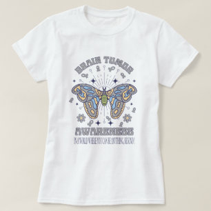 Groovy Butterfly Brain Tumour Awareness Be Kind T-Shirt