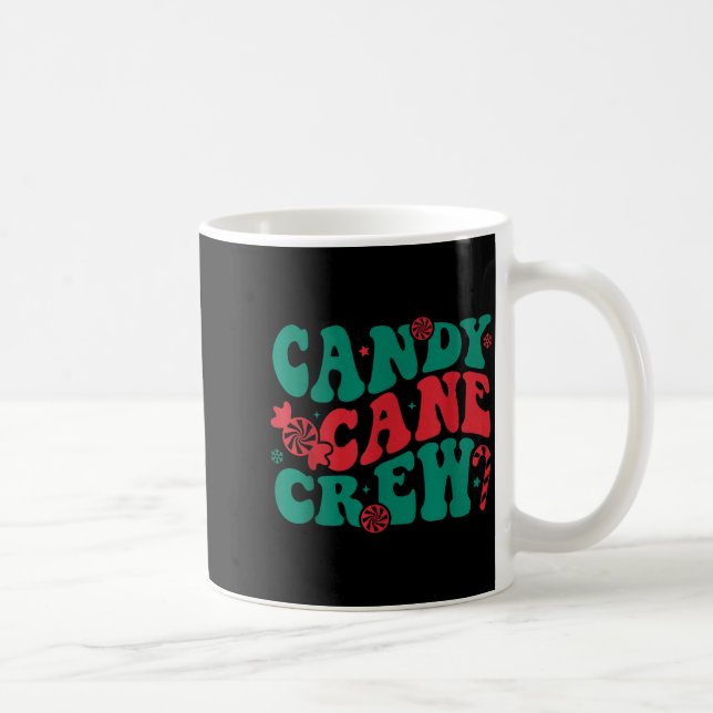 Groovy Candy Cane Crew Matching Family Group Squad Coffee Mug (Right)