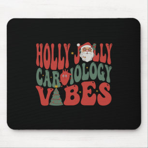 Groovy Cardiology Nurse Christmas Cardiac Squad Ho Mouse Pad
