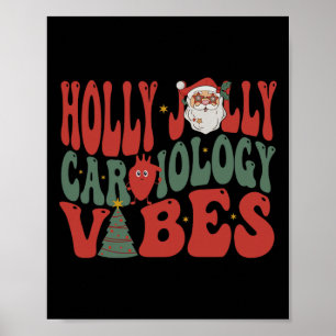 Groovy Cardiology Nurse Christmas Cardiac Squad Ho Poster