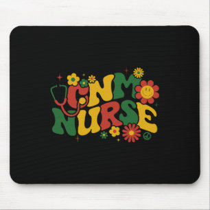 Groovy Certified Nurse Midwife Cnm Nurse Women Bla Mouse Pad