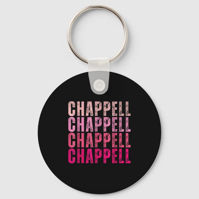 Groovy Chappell First Name D Chappell Tees Meme  Key Ring (Front)