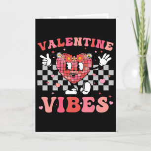 Groovy Checkered Valentine Vibes Valentines Day Gi Card