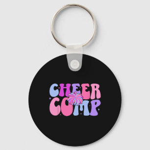 Groovy Cheer Comp Day Cheerleading Competition Day Key Ring