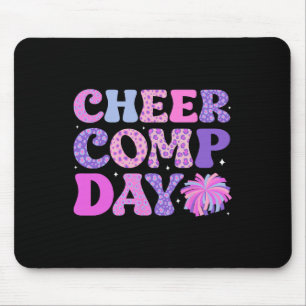 Groovy Cheer Comp Day Cheerleading Competition Day Mouse Pad