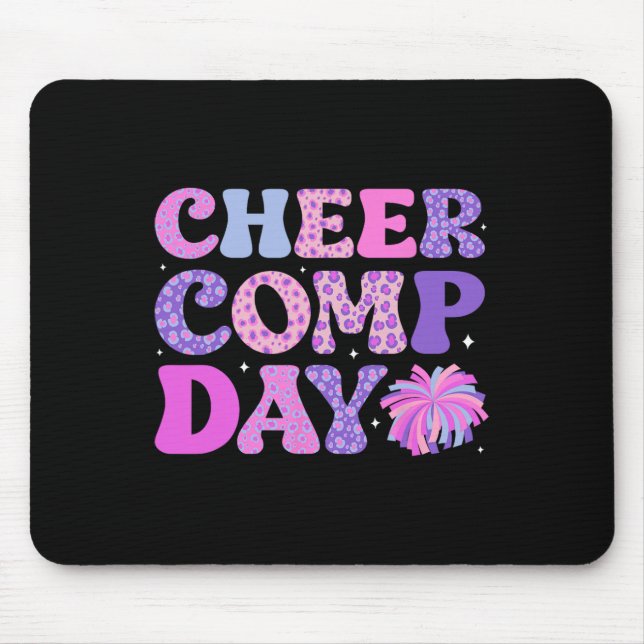 Groovy Cheer Comp Day Cheerleading Competition Day Mouse Pad (Front)