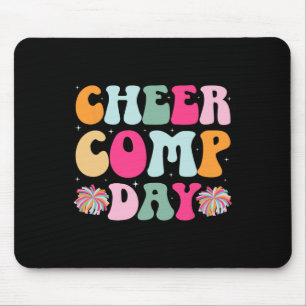 Groovy Cheer Comp Day Cheerleading Competition Day Mouse Pad
