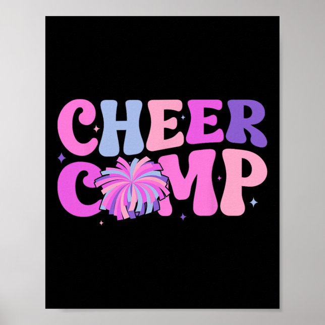 Groovy Cheer Comp Day Cheerleading Competition Day Poster (Front)