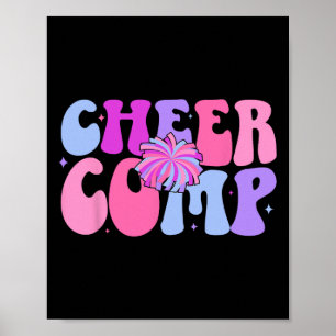 Groovy Cheer Comp Day Cheerleading Competition Day Poster