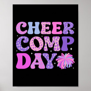 Groovy Cheer Comp Day Cheerleading Competition Day Poster