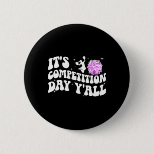 Groovy Cheer Comp Day For Cheerleading 6 Cm Round Badge