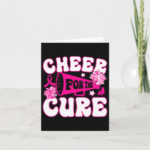 Groovy Cheer For A Cure Breast Cancer Awareness Ch Card