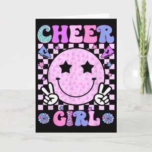Groovy Cheer Girl Cheerleading Cheerleader Women G Card