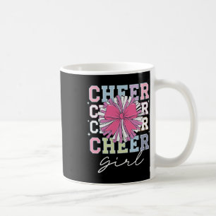 Groovy Cheer Girl Coquette Bow Girls Cheerleading Coffee Mug
