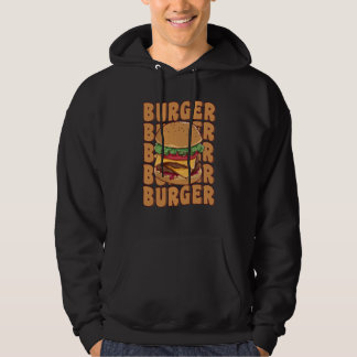 Groovy Cheeseburger Burger Cookout Foodie Meat Eat Hoodie
