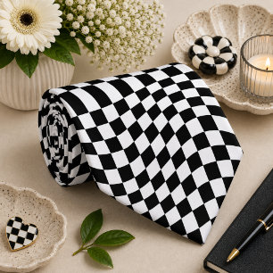 Groovy Chequerboard, Y2K 90s Tie