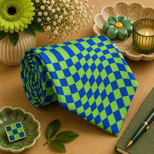 Groovy Chequerboard, Y2K 90s Tie