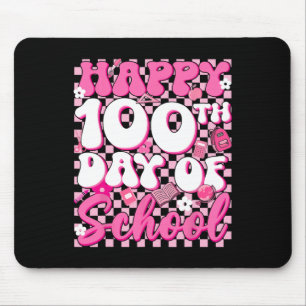 Groovy Chequered Happy 100th Day Of School Girl Ki Mouse Pad
