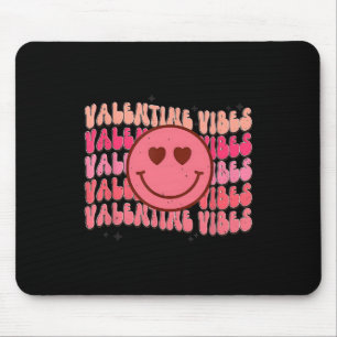 Groovy Chequered Valentine Vibes Valentines Day Gi Mouse Pad