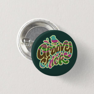 Groovy Chick 3 Cm Round Badge