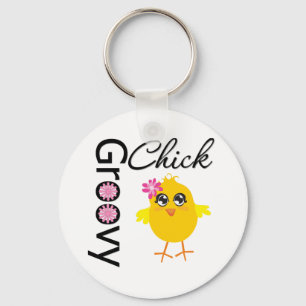 Groovy Chick Key Ring