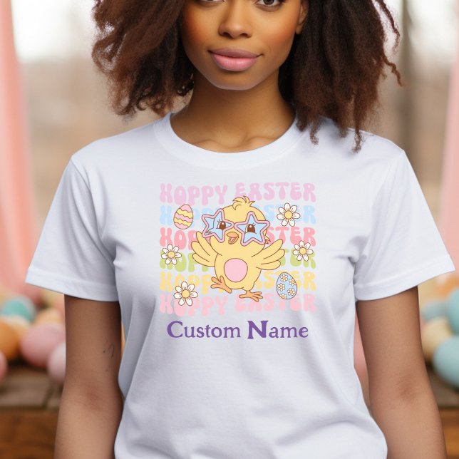 Groovy Chick Personalised Retro Tee (Creator Uploaded)