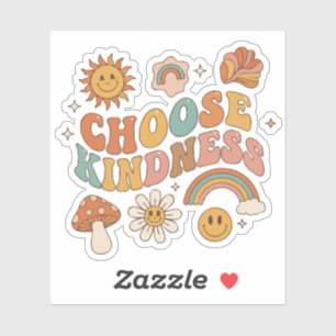 Groovy Choose Kindness Retro 70s Vintage Positive 