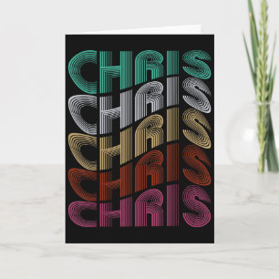 Groovy Chris D Name I Love Chris 70,80's Meme  Card