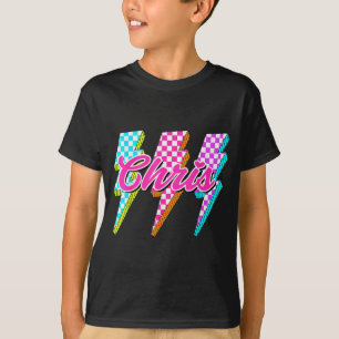 Groovy Chris Lightning Bolt Checkered I Love Meme  T-Shirt