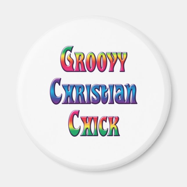 groovy christian chick magnet (Front)