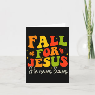 Groovy Christian Sayings Halloween Fall For Jesus  Card