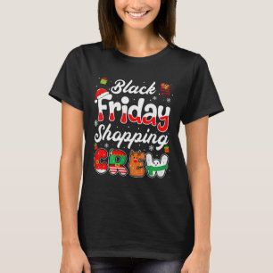 Groovy Christmas Black Shopping Funny Friday Shopp T-Shirt