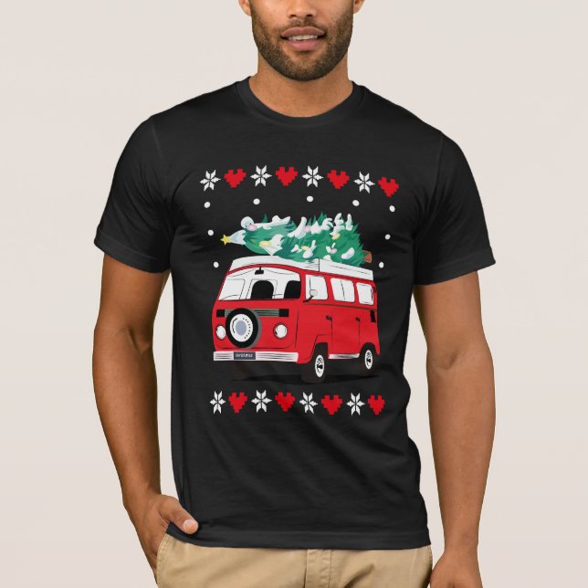 groovy christmas car T-Shirt (Front)