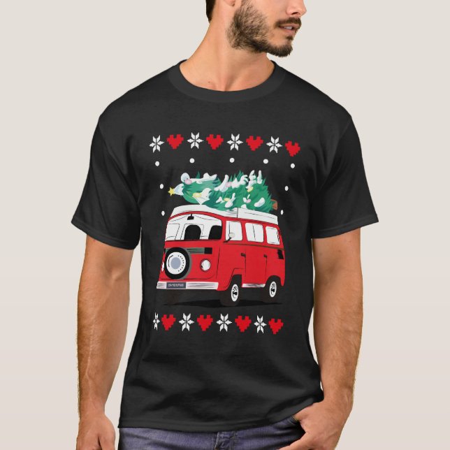 groovy christmas car T-Shirt (Front)