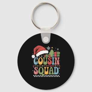 Groovy Christmas Cousin Squad Xmas Matching Boys G Key Ring