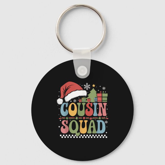 Groovy Christmas Cousin Squad Xmas Matching Boys G Key Ring (Front)