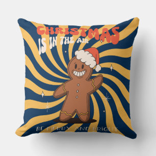 Groovy Christmas Day Throw Pillow
