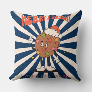 Groovy Christmas Day Throw Pillow