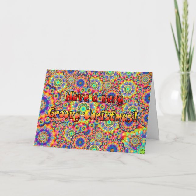 Groovy Christmas Holiday Card (Front)