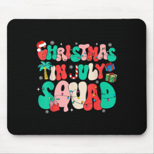 Groovy Christmas In July Squad Hawaii Beach Summer Mouse Pad