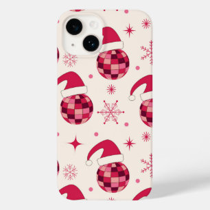 Groovy Christmas Santa Disco Balls Pattern  Case-Mate iPhone 14 Case