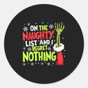 Groovy Christmas Shirts Pajamas Pjs Funny On The L Classic Round Sticker