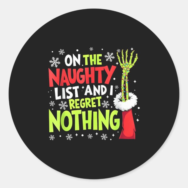 Groovy Christmas Shirts Pyjamas Pjs Funny On The L Classic Round Sticker (Front)