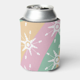Groovy Christmas Snowflake Swirl Liquid Can Cooler