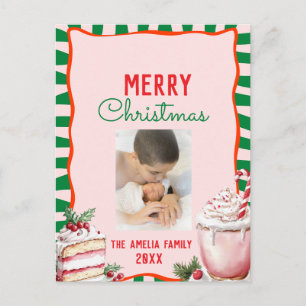 Groovy Christmas Sweet Treats Photo  Postcard