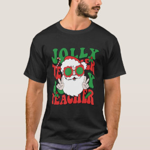 Groovy Christmas Teacher Reindeer Team Santa Elf S T-Shirt
