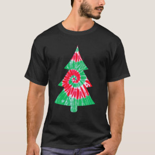 Groovy Christmas Tie Dye Tree T Tye Die T-Shirt