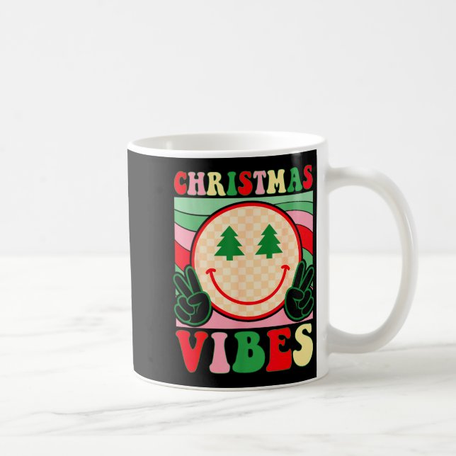 Groovy Christmas Vibes Happy Christmas Day For Men Coffee Mug (Right)